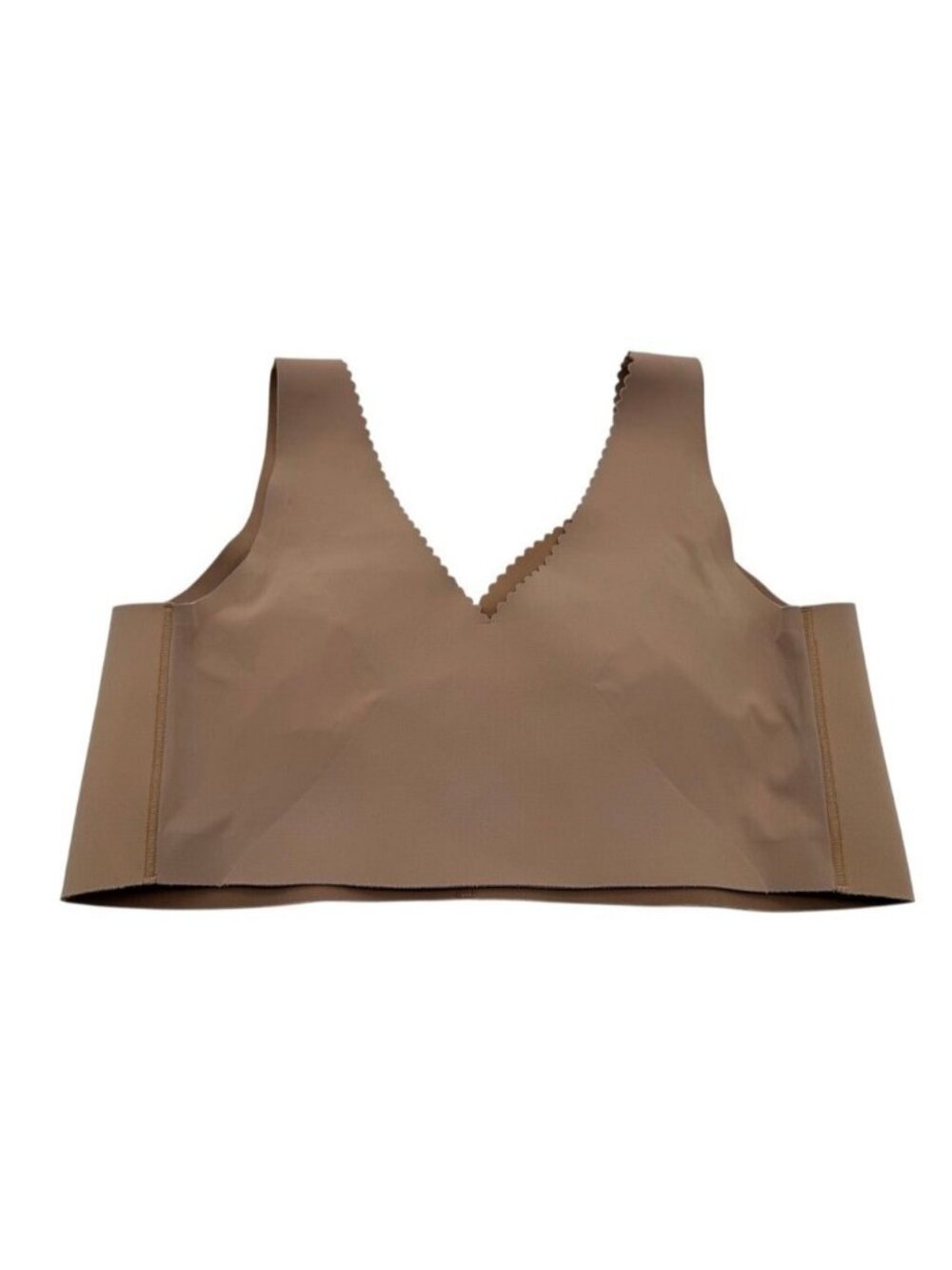 Evelyn & Bobbie The Evelyn Bra Mica Beige Wireless Scalloped Smoothing Womens XL - Picture 2 of 3